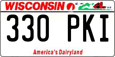 WI license plate 330PKI