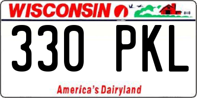 WI license plate 330PKL