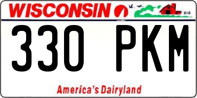 WI license plate 330PKM