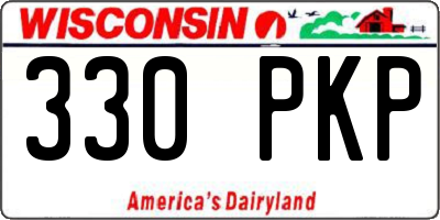 WI license plate 330PKP
