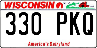WI license plate 330PKQ