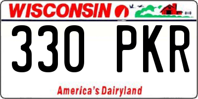WI license plate 330PKR