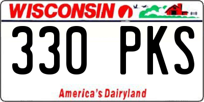 WI license plate 330PKS