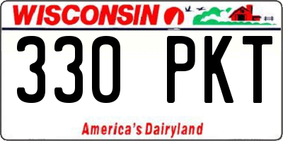 WI license plate 330PKT