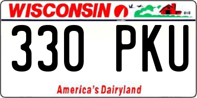 WI license plate 330PKU