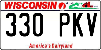 WI license plate 330PKV