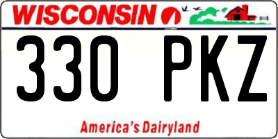 WI license plate 330PKZ
