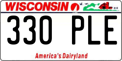 WI license plate 330PLE