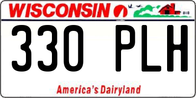 WI license plate 330PLH