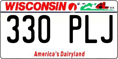 WI license plate 330PLJ