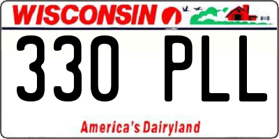 WI license plate 330PLL