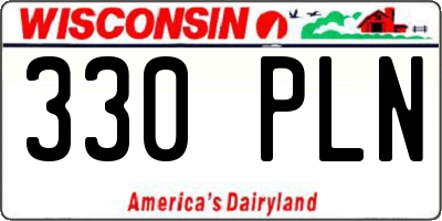 WI license plate 330PLN