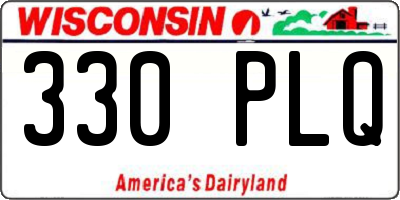 WI license plate 330PLQ