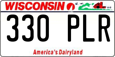 WI license plate 330PLR