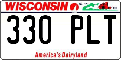WI license plate 330PLT