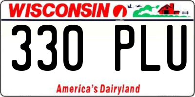 WI license plate 330PLU