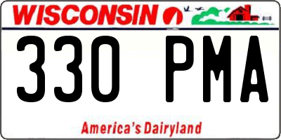 WI license plate 330PMA