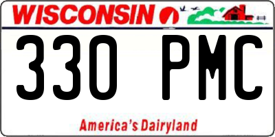 WI license plate 330PMC