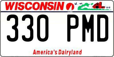WI license plate 330PMD