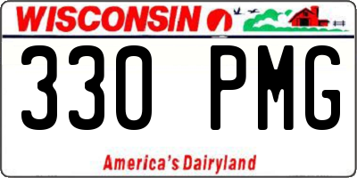WI license plate 330PMG