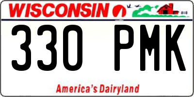 WI license plate 330PMK