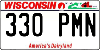 WI license plate 330PMN