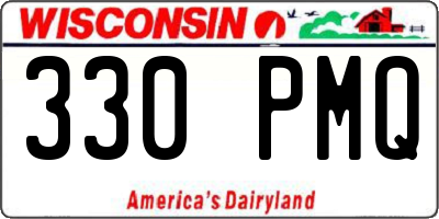 WI license plate 330PMQ