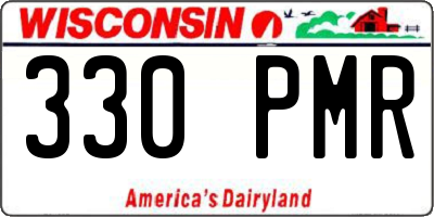 WI license plate 330PMR