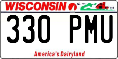 WI license plate 330PMU
