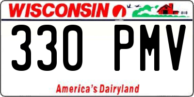 WI license plate 330PMV