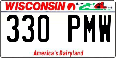 WI license plate 330PMW