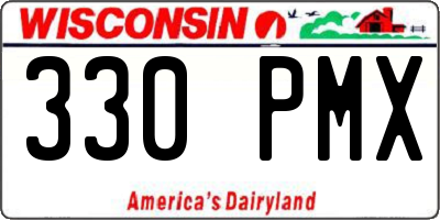 WI license plate 330PMX