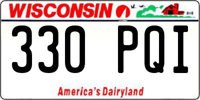 WI license plate 330PQI