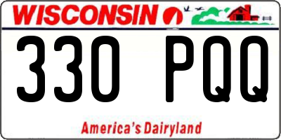 WI license plate 330PQQ