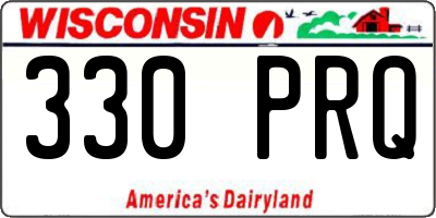 WI license plate 330PRQ