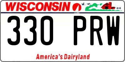 WI license plate 330PRW
