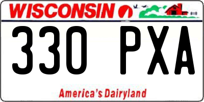 WI license plate 330PXA