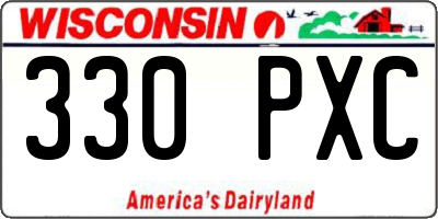 WI license plate 330PXC