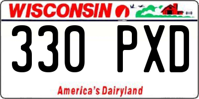 WI license plate 330PXD