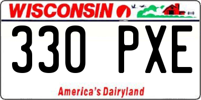 WI license plate 330PXE