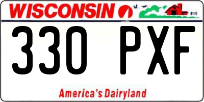 WI license plate 330PXF