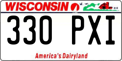 WI license plate 330PXI