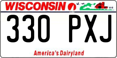 WI license plate 330PXJ