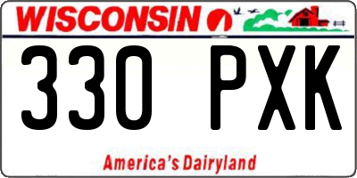 WI license plate 330PXK