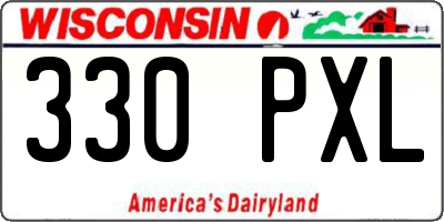 WI license plate 330PXL