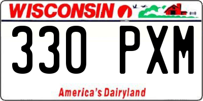WI license plate 330PXM