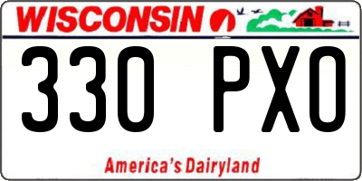 WI license plate 330PXO