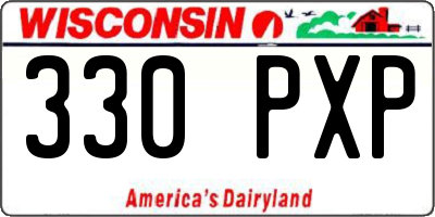 WI license plate 330PXP