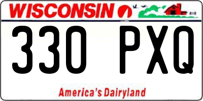 WI license plate 330PXQ