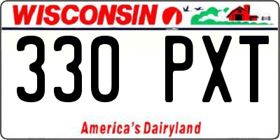WI license plate 330PXT